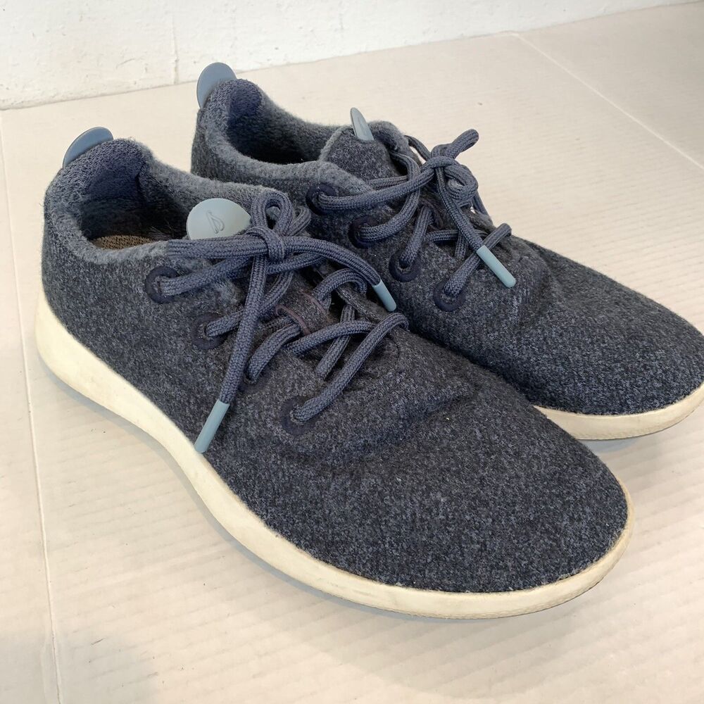 Allbirds Mens 10 Sneaker Shoes Wool Mizzle Running Navy‎ Blue Lace Athletic